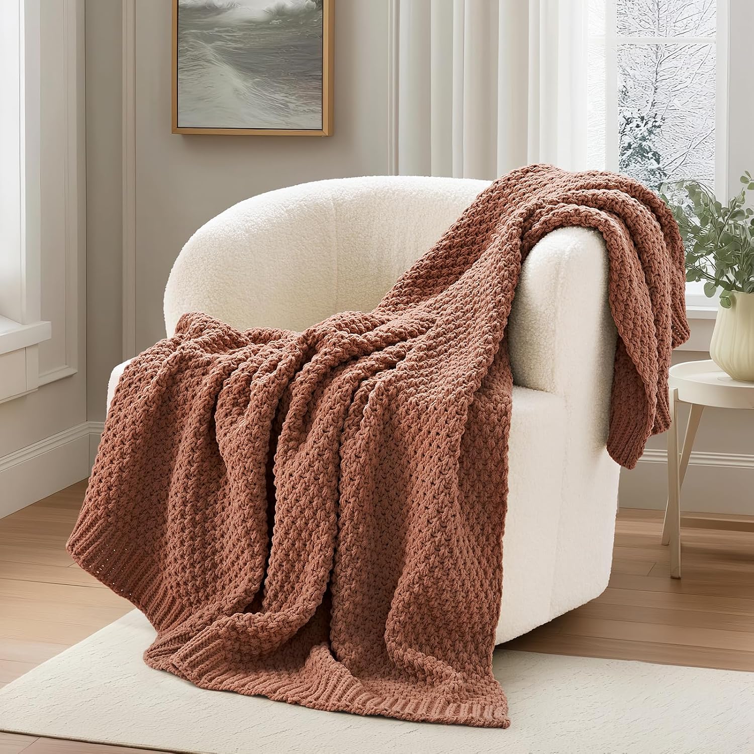Chunky Chenille Knit Throw - Image 9