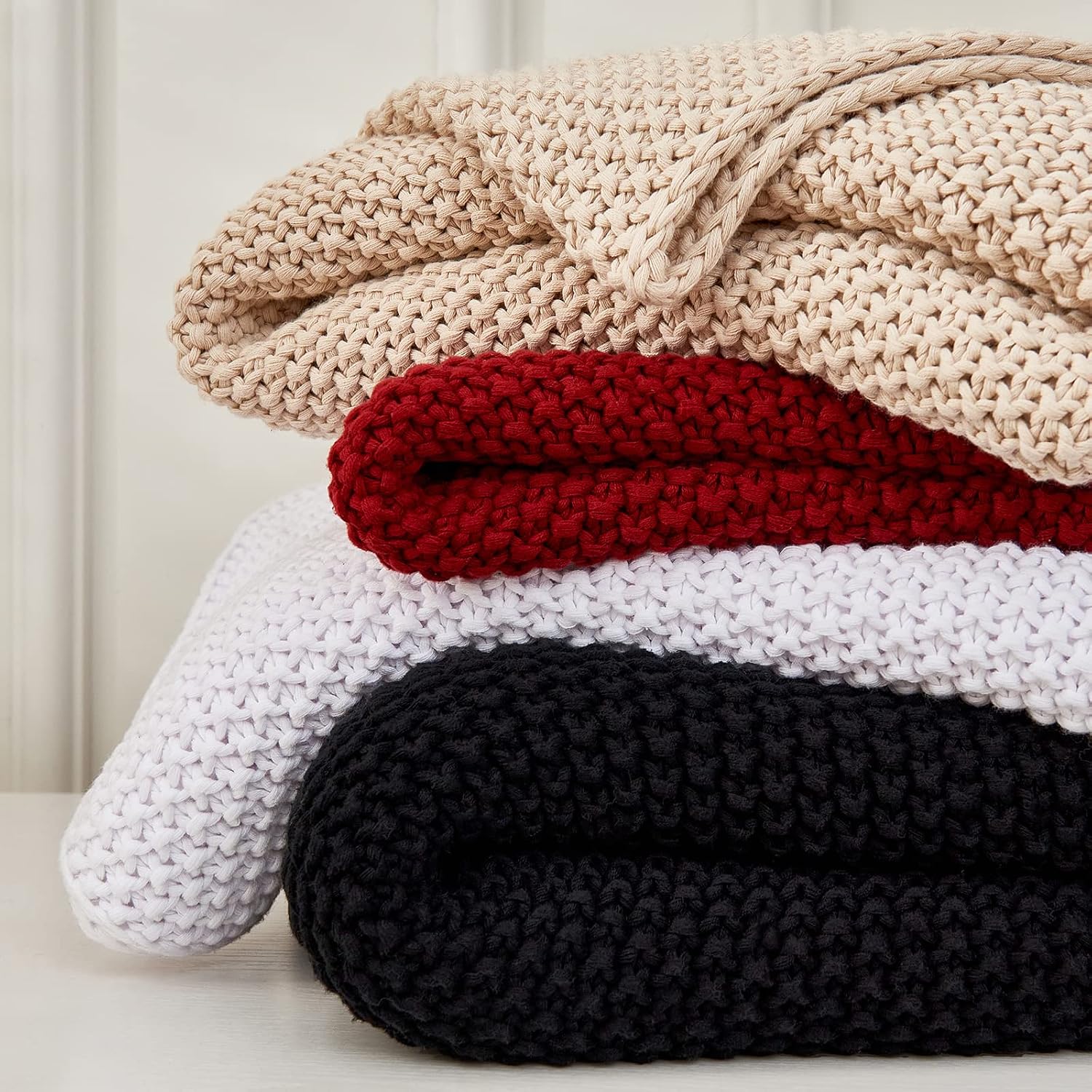 Chunky Cable Knit Bed Throw - Image 7