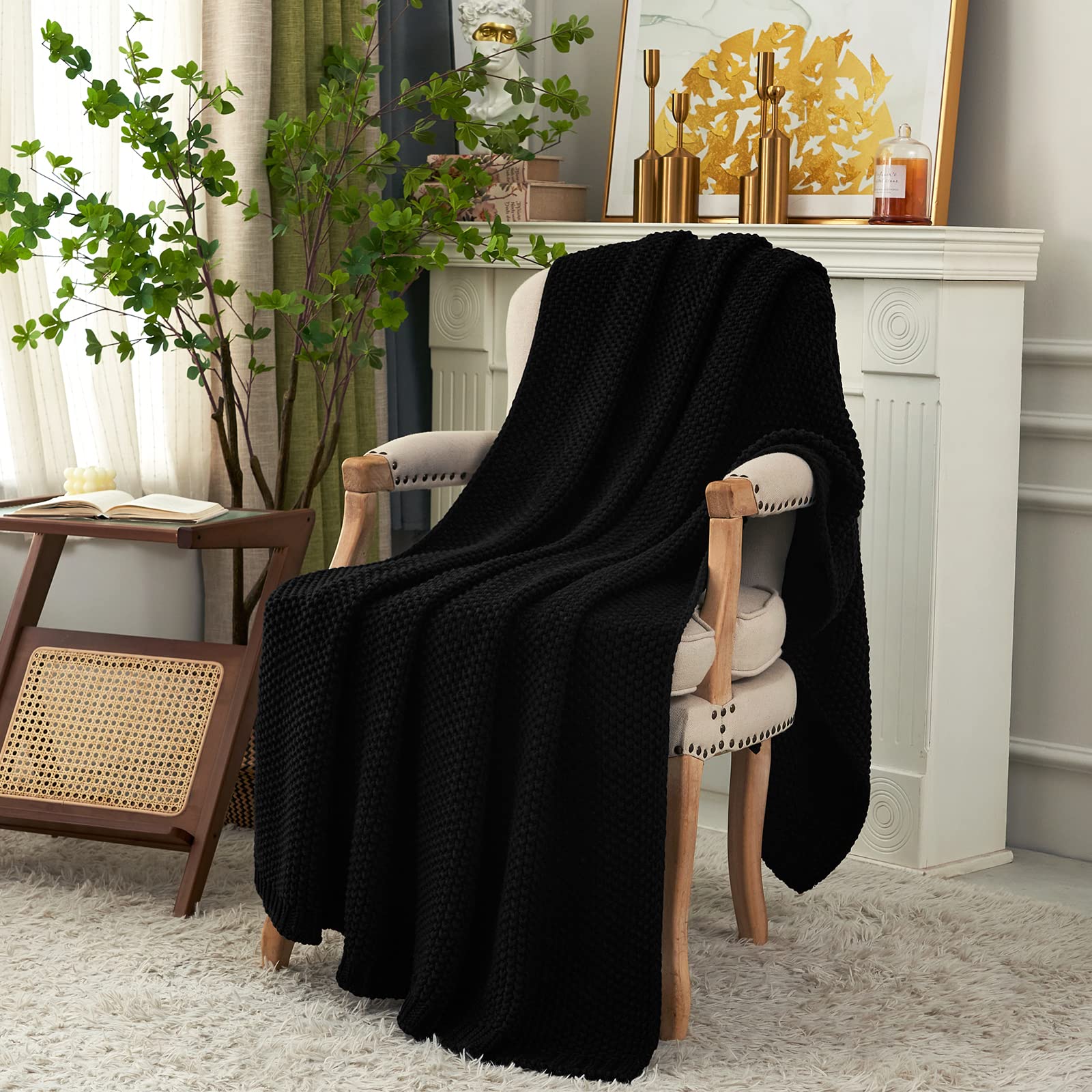 Chunky Cable Knit Bed Throw - Image 12