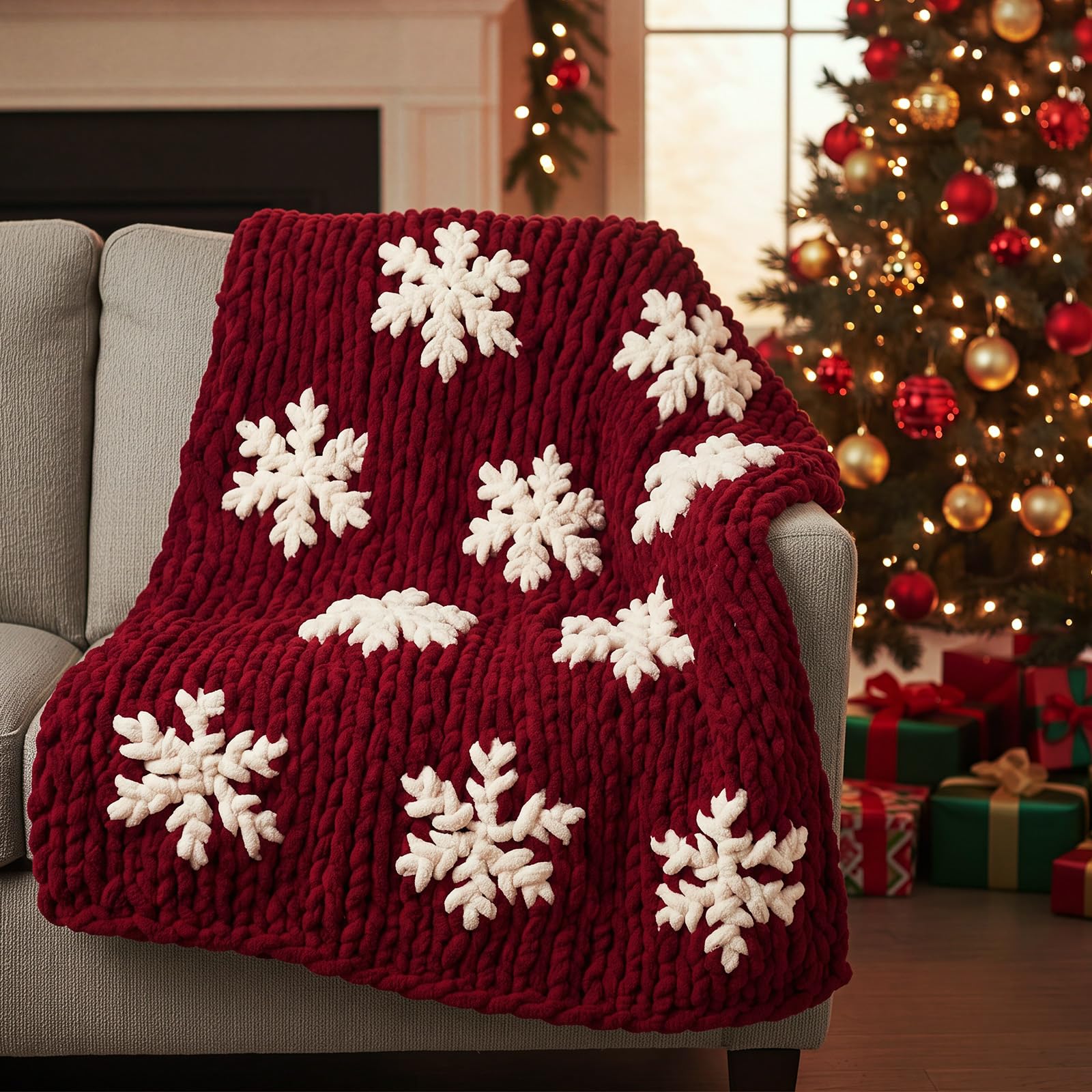 Christmas Tree Knit Throw - Image 9
