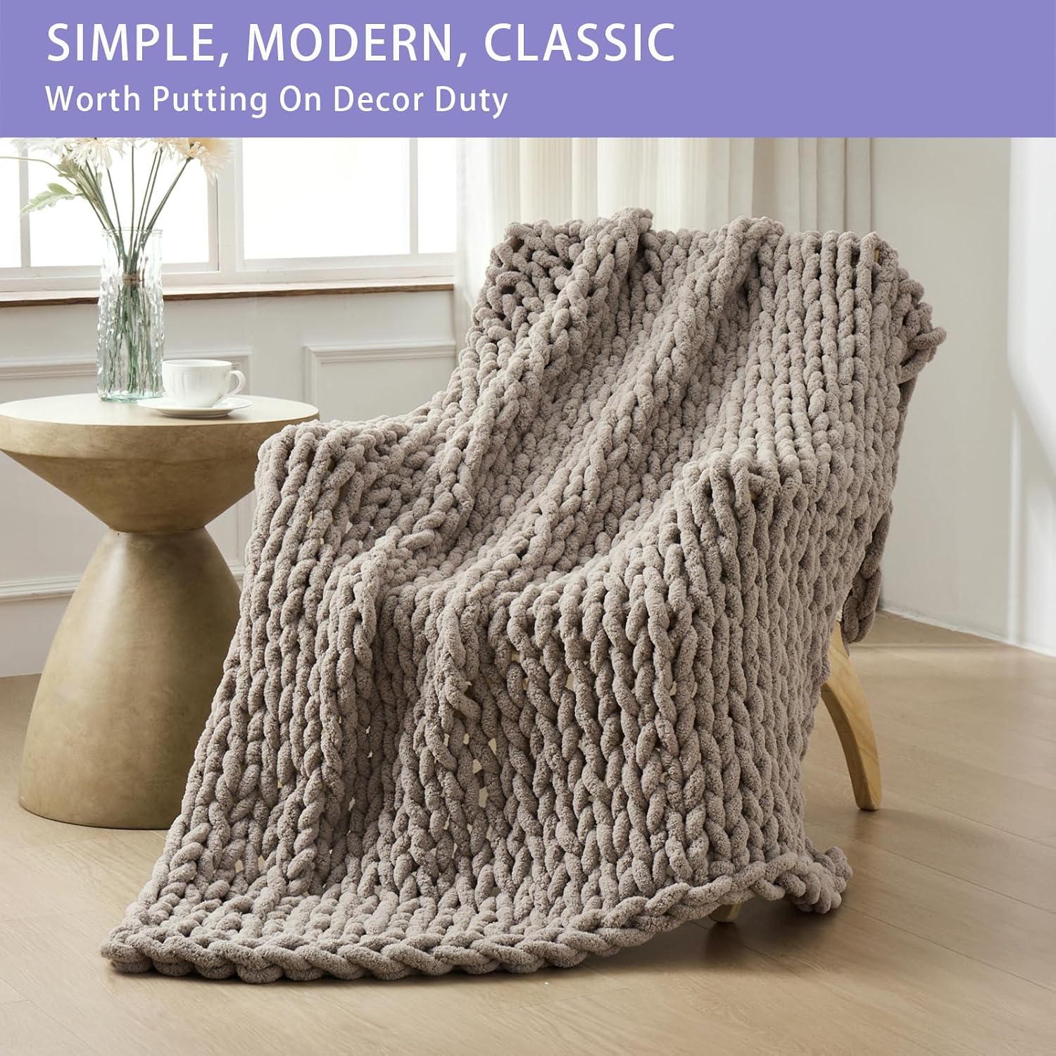 Chunky Knit Couch Throw - Image 2