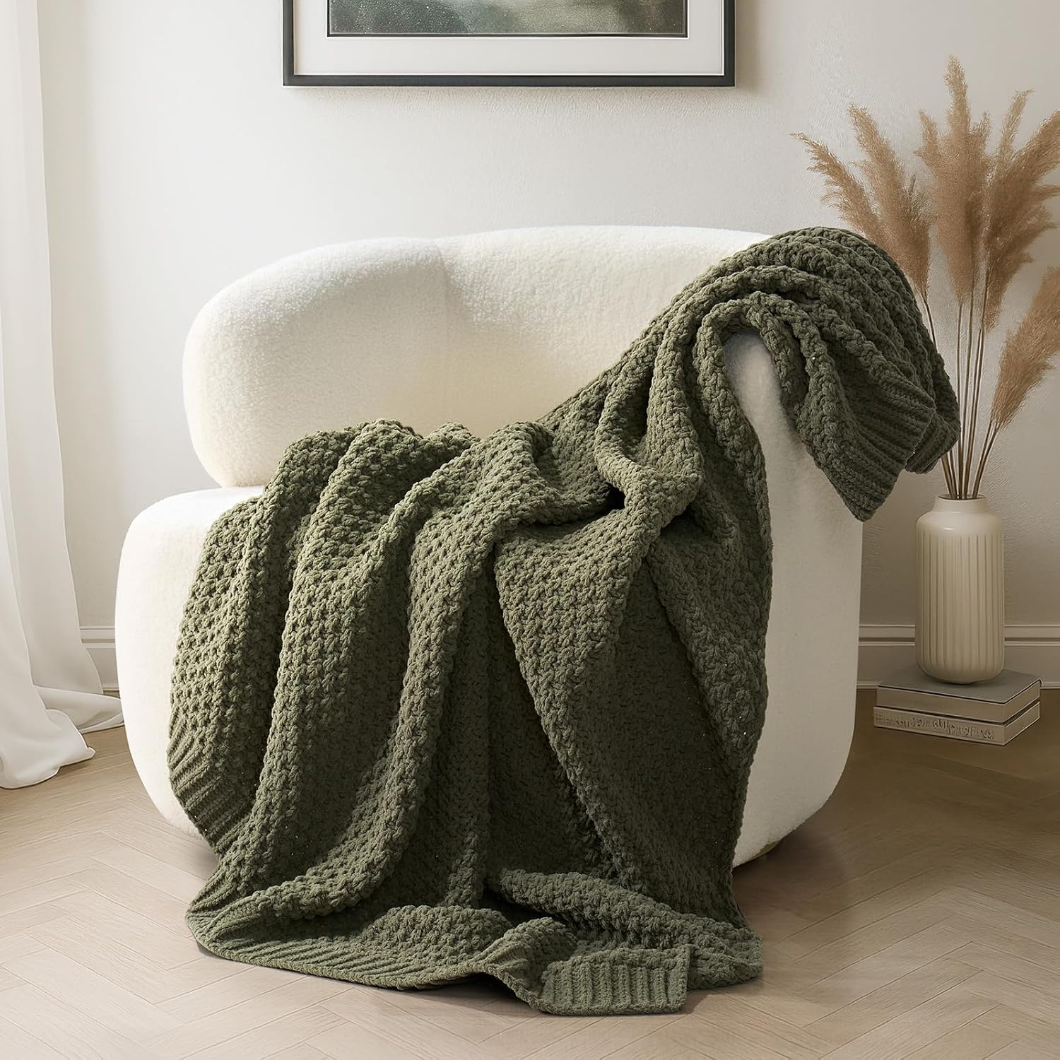 Chunky Chenille Knit Throw
