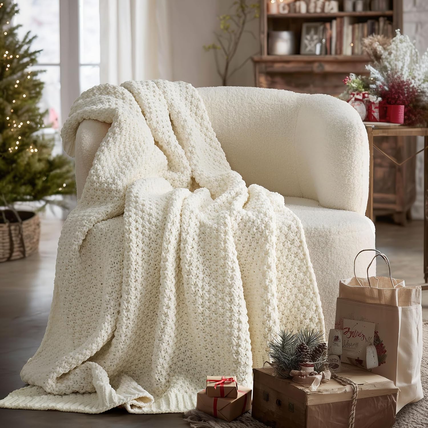 Chunky Chenille Knit Throw - Image 11