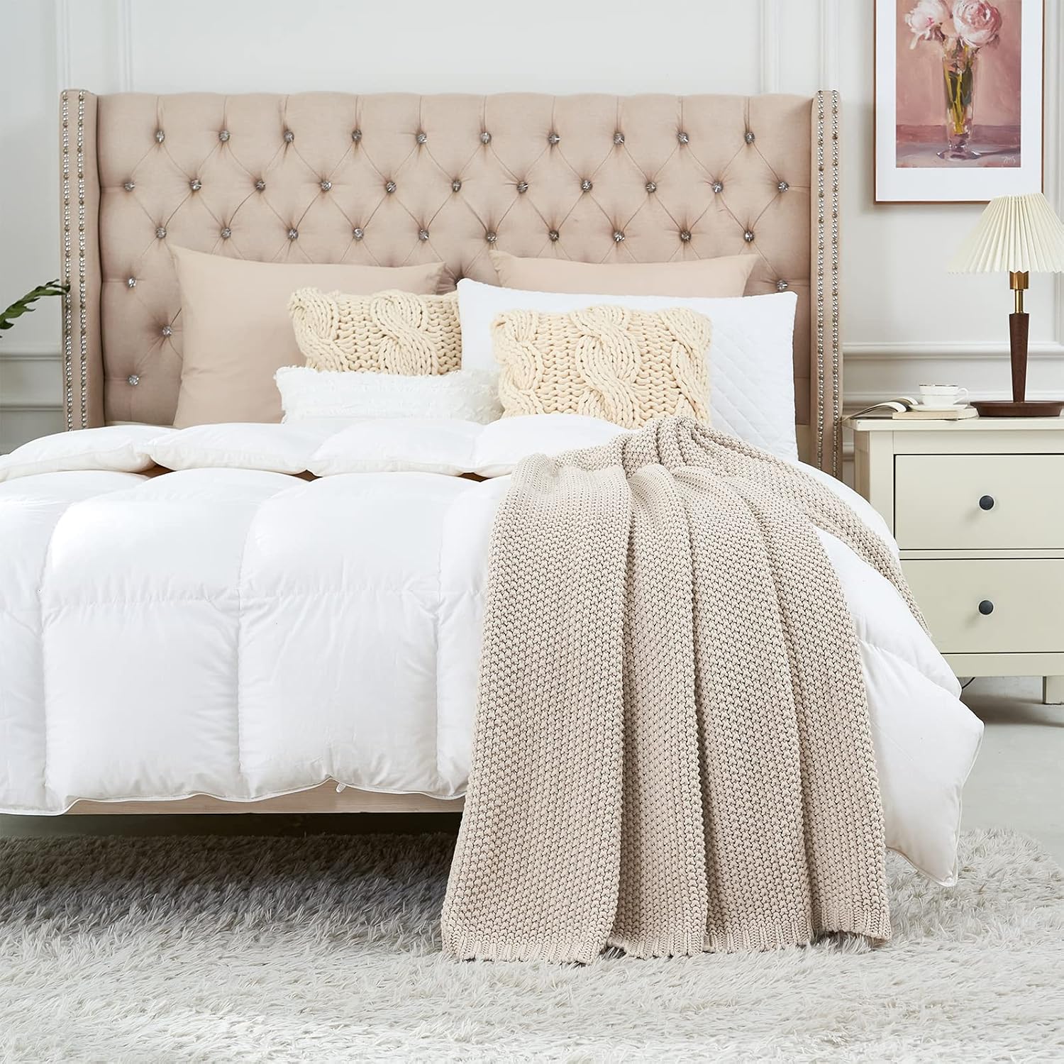 Chunky Cable Knit Bed Throw - Image 4