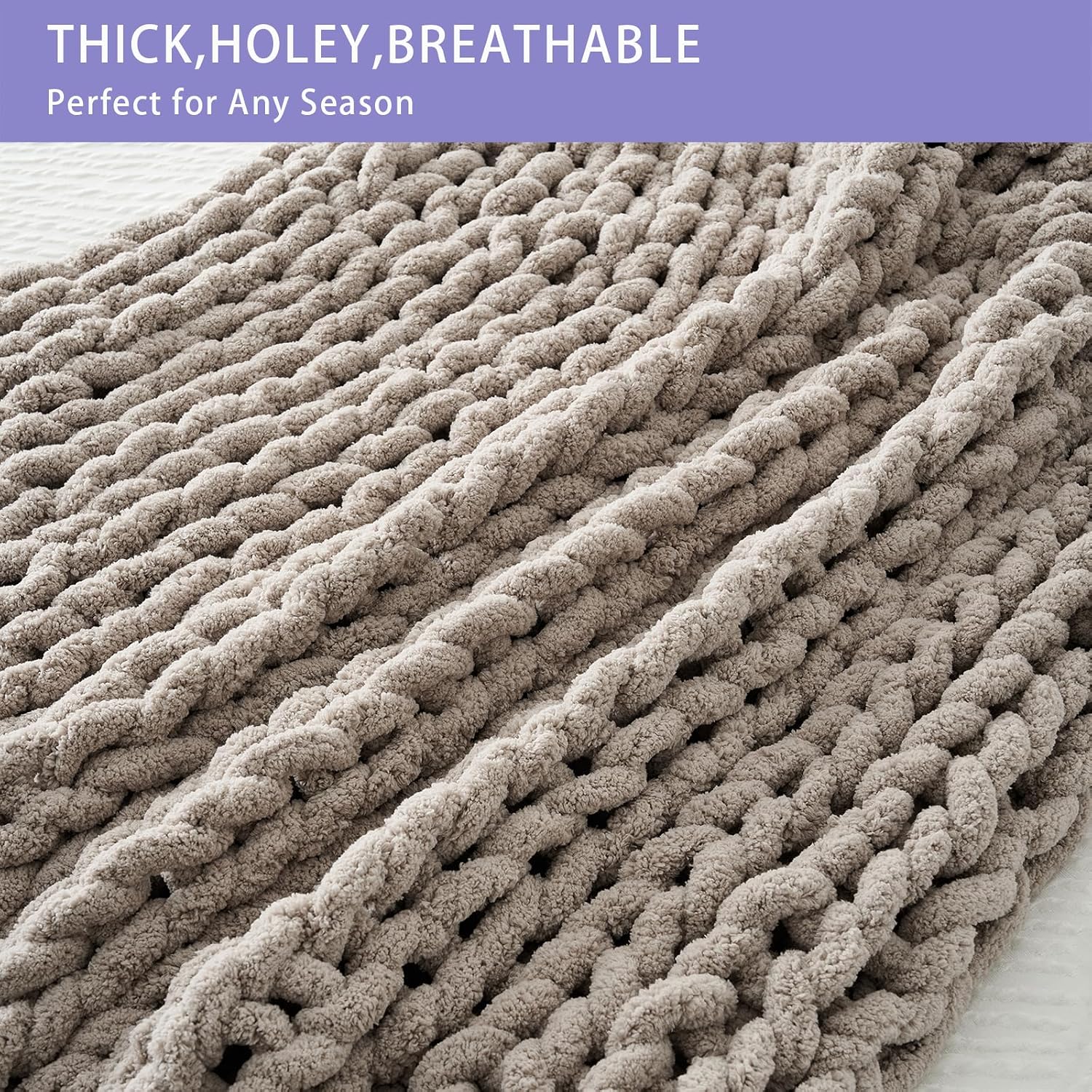 Chunky Knit Couch Throw - Image 3