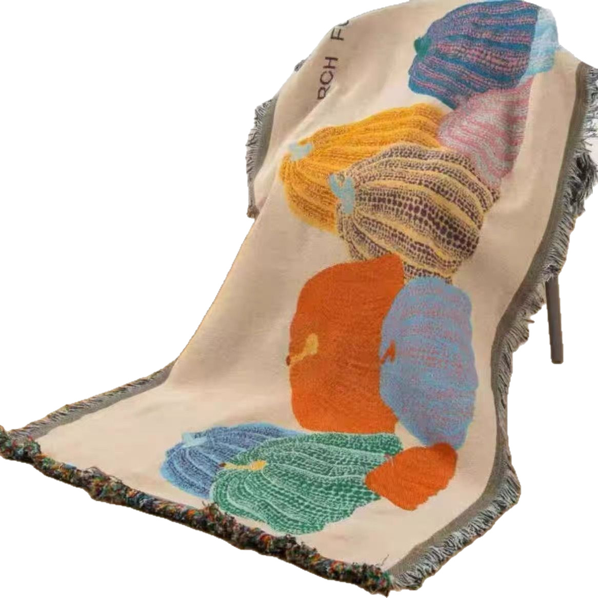 Pumpkin Jacquard Sofa Throw - Image 3
