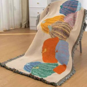 Pumpkin Jacquard Sofa Throw